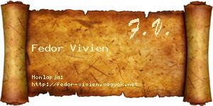 Fedor Vivien névjegykártya
